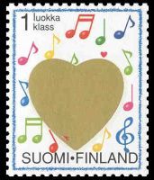 Ystävyydellä 1998 tervehdyksiä 1/6 - Nuotit, kaksi koiraa. (esimerkkikuva)