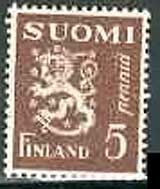 Numerokuusilo 310-5-1936 Leijonamalli m30 5p ruskea (esimerkkikuva)