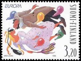Eurooppa CEPT 1998 1/2 - 3.20 mk Kansanjuhlat, vappu (esimerkkikuva)