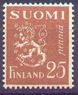 Numerokuusilo 418-12-1940 Leijonamalli m30 25p ruskea (esimerkkikuva)