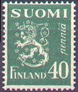 Numerokuusilo 219-4-1931 Leijonamalli m30 40p sinert. vihreä (esimerkkikuva)