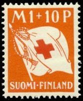 Punainen Risti 1930 1/3 - 1mk+10p lippu, oranssi (esimerkkikuva)