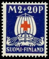 Punainen Risti 1930 3/3 - 2mk+20p lippu, sininen (esimerkkikuva)