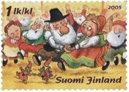 Joulupostimerkki 2005 1lk - Korvatunturin juhlat (esimerkkikuva)