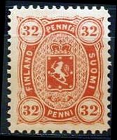 Jälkipainama 1892 (vaakuna M1875) 32p karmiini 12½ (esimerkkikuva)