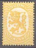 Coat of arms lion type m17, 75p yellow without wm (sample image)