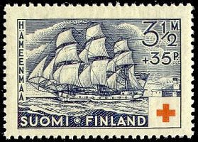 Punainen Risti 1937 3/3 - 3 1/2mk + 35p Hämeenmaa-luokan alus Styrbjörn (esimerkkikuva)