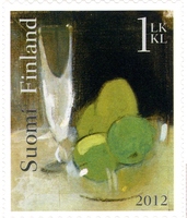 Helene Schjerfbeck 2/4 - Green Apples and Shamagne Glass (sample image)