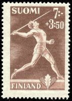 Urheilijoita 5/5 - 7mk + 3,50mk Keihäänheitto (esimerkkikuva)
