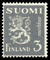 Leijonamalli m30 3mk harmaa nelilö FDC (esimerkkikuva)