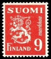 Numerokuusilo 803-9-1948 Leijonamalli m30 9mk punainen (esimerkkikuva)