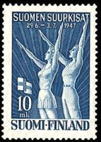 Suomen suurkisat 1947 FDC (esimerkkikuva)