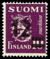 Leijonamalli m30 12mk/10 mk violetti, lisäpainama (esimerkkikuva)