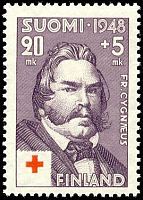Punainen Risti 1948 4/4 - 20mk + 5mk Cygnaeus Fredrik (esimerkkikuva)