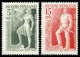 Työväenliike 50 vuotta FDC (esimerkkikuva)