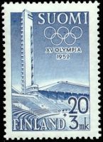 XV. Olympialaiset, Helsinki, 1952 3/4 - 20mk+3mk Olympiastadion (esimerkkikuva)