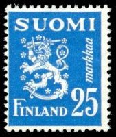 Numerokuusilo 967-4-1953 Leijonamalli m30 25mk sininen (esimerkkikuva)