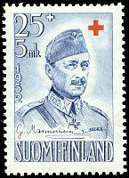 Punainen Risti 1952 3/3 - 25+5mk C. G. E. Mannerheim, sin. (esimerkkikuva)