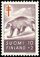 Tuberkuloosi 1957 1/3 - 10mk + 2mk Ahma (esimerkkikuva)