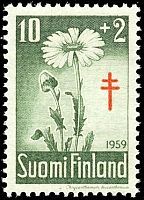 Tuberkuloosi 1959 1/3 - 10mk + 2mk Päivänkakkara (esimerkkikuva)