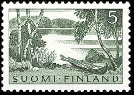 Järvimaisema 5mk FDC - nelilö (esimerkkikuva)