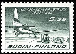 Lentoliikenne ja Finnair 40 v 1/2 - 0,35mk Convair Metropolitan (esimerkkikuva)