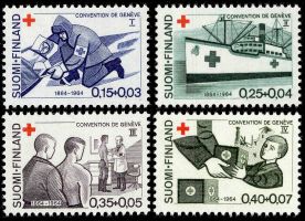 Punainen Risti 1964 - Geneven sopimus 100 vuotta FDC (esimerkkikuva)