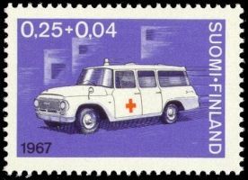 Punainen Risti 1967 2/3 - 0,25 + 0,04mk Ambulanssi (esimerkkikuva)