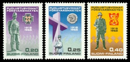 Puolustusvoimat 50 vuotta FDC (esimerkkikuva)