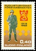 To honor Finnish national defense 50th anniv. 3/3 0,40 mk (sample image)