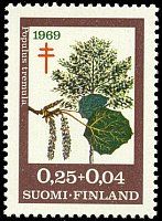 Tuberkuloosi 1969 2/3 - 0,25 + 0,04mk Haapa (esimerkkikuva)