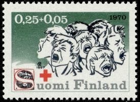 Punainen Risti 1970 1/3 - 0,25 + 0,05 mk Hiidenkivellä (esimerkkikuva)