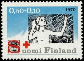 Punainen Risti 1970 3/3 - 0,50 + 0,10mk Kalvea impi (esimerkkikuva)