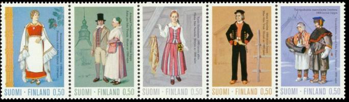 Kansallispuvut 1-5 5-rivilö (esimerkkikuva)