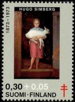 Tuberkuloosi 1973 1/3 - 0,30 + 0,50mk Tyttö ja karitsa (esimerkkikuva)