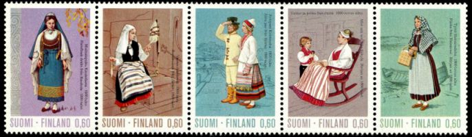 Kansallispuvut 1-5 VIHKO FDC (esimerkkikuva)