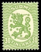 Coat of arms lion type m17, 30p olive green without wm (sample image)