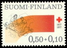 Punainen Risti 1977 1/3 - 0,50 + 0,10mk Katastrofityö (esimerkkikuva)