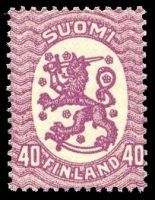 Saarisen malli m17, 40p lila ilman vesileimaa, A hammaste (esimerkkikuva)