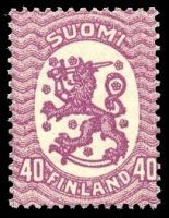 Coat of arms lion type m17, 40p lilac without wm, A perfor. (sample image)