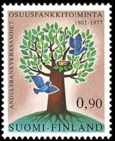 Osuuspankkitoiminta 75 vuotta FDC (esimerkkikuva)