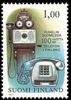 Puhelin Suomessa 100 vuotta FDC (esimerkkikuva)