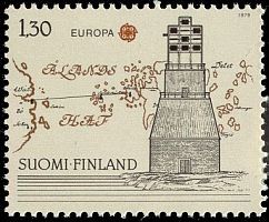 Eurooppa CEPT 2/2 1,30 mk lennättimen torni (esimerkkikuva)