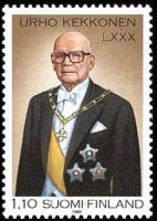 Presidentti Urho Kekkonen 80 vuotta FDC (esimerkkikuva)