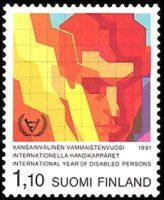 Kansainvälinen vammaisten vuosi FDC (esimerkkikuva)