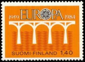 Eurooppa CEPT 1984 1/2 - 1,40 mk Silta nelilö FDC (esimerkkikuva)