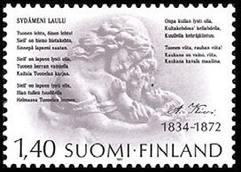 Aleksis Kiven (1834 - 1872) syntymästä 150 v. (esimerkkikuva)