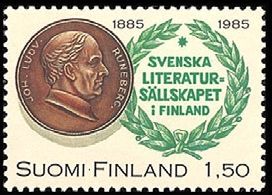 Svenska Litteratursällskapet i Finland, 100 vuotta nelilö FDC (esimerkkikuva)