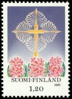 Joulupostimerkki 1985 1/2 - Tuomaanristi (esimerkkikuva)