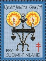 Joulumerkki 1990 Joulukynttilät 2/10 (esimerkkikuva)